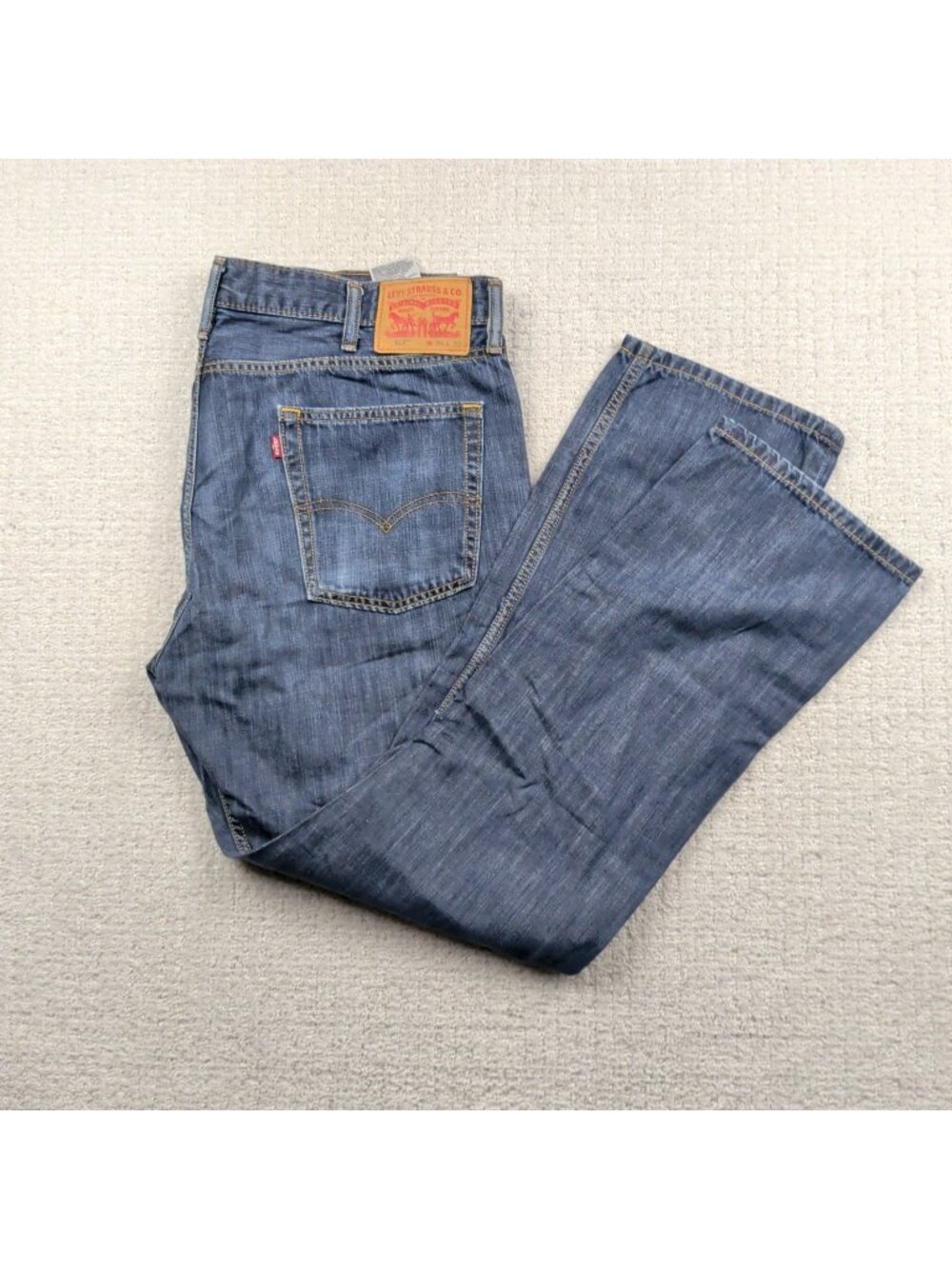 Levis 513 Straight Jeans Mens Size W38 L32 Indigo Blue Denim Casual Pants